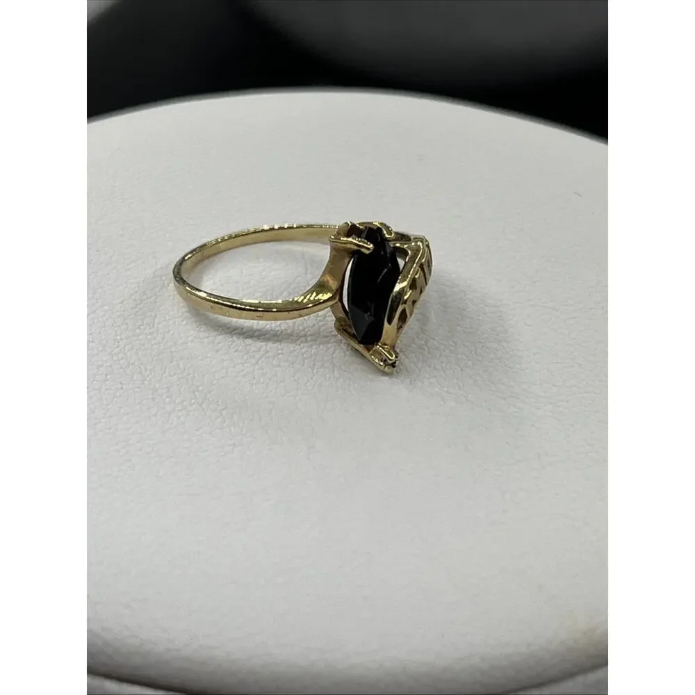 10K Yellow Gold Mom Ring Tourmaline Diamond Size 4.5 Mom Appreciation Gift Teste